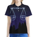 Libra Constellation Print Women's Polo Shirt