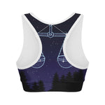Libra Constellation Print Women's Sports Bra