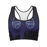 Libra Constellation Print Women's Sports Bra
