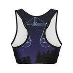 Libra Constellation Print Women's Sports Bra