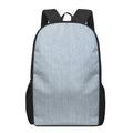Light Blue Denim Jeans Print 17 Inch Backpack