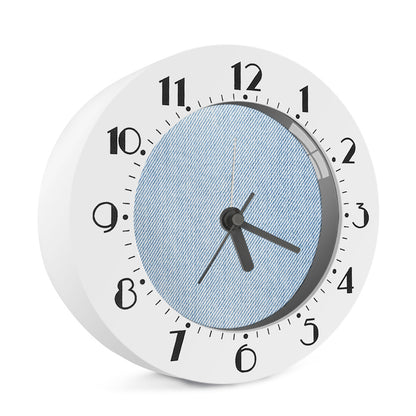 Light Blue Denim Jeans Print Alarm Clock