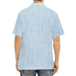 Light Blue Denim Jeans Print Aloha Shirt