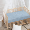 Light Blue Denim Jeans Print Baby Crib Sheet