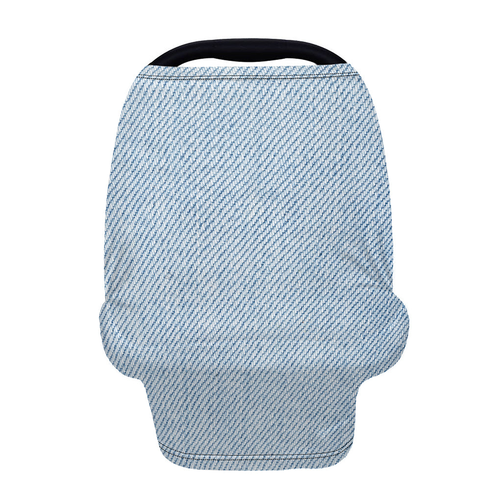 Light Blue Denim Jeans Print Baby Seat Cover