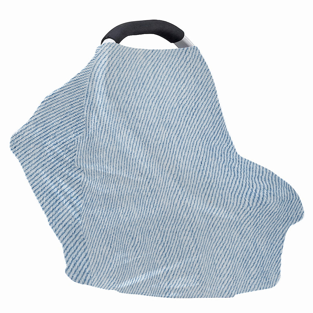 Light Blue Denim Jeans Print Baby Seat Cover
