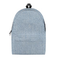 Light Blue Denim Jeans Print School Backpack