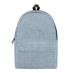 Light Blue Denim Jeans Print Backpack