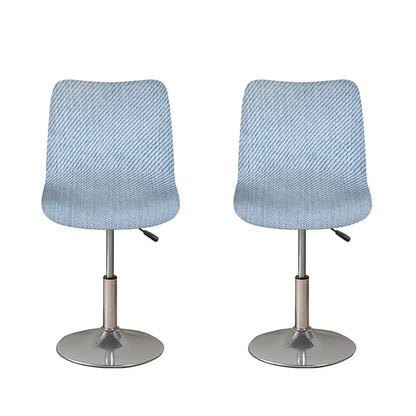 Light Blue Denim Jeans Print Bar Stool Covers