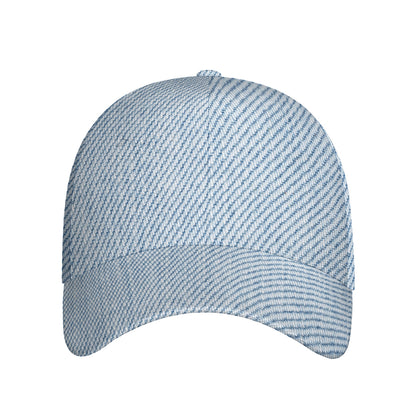 Light Blue Denim Jeans Print Baseball Cap