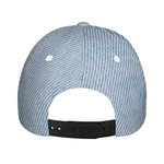 Light Blue Denim Jeans Print Baseball Cap