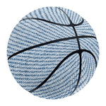 Light Blue Denim Jeans Print Basketball