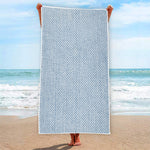 Light Blue Denim Jeans Print Beach Towel