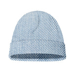 Light Blue Denim Jeans Print Beanie