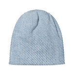 Light Blue Denim Jeans Print Beanie