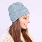 Light Blue Denim Jeans Print Beanie