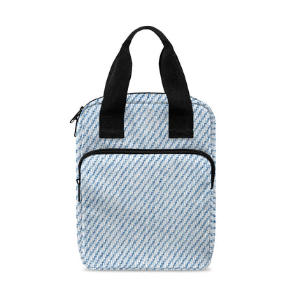 Light Blue Denim Jeans Print Bible Tote Bag