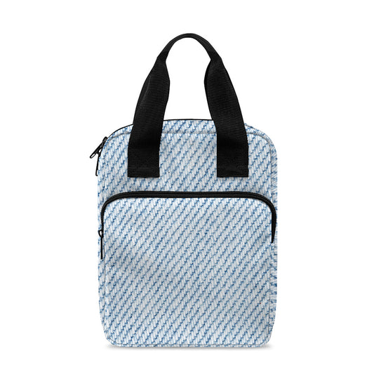 Light Blue Denim Jeans Print Bible Tote Bag