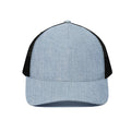 Light Blue Denim Jeans Print Black Mesh Trucker Hat