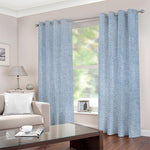 Light Blue Denim Jeans Print Blackout Grommet Curtains