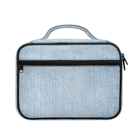 Light Blue Denim Jeans Print Briefcase Bible Bag