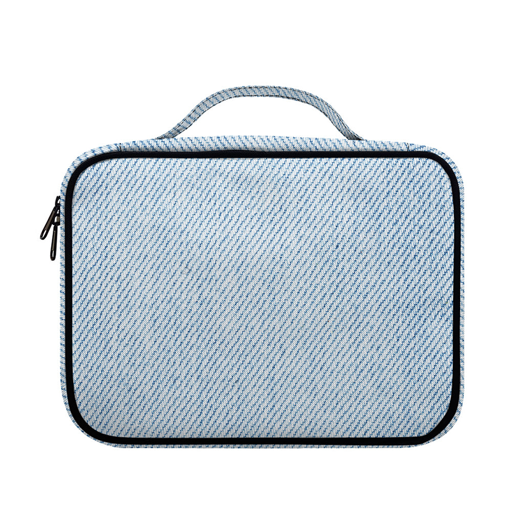 Light Blue Denim Jeans Print Briefcase Bible Bag