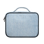 Light Blue Denim Jeans Print Briefcase Bible Bag