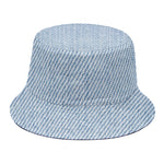 Light Blue Denim Jeans Print Bucket Hat