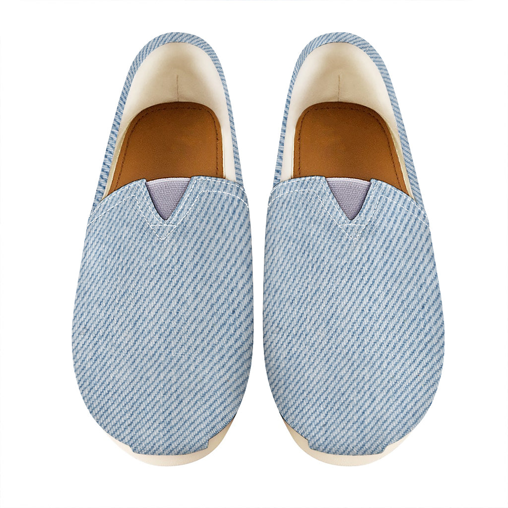 Light Blue Denim Jeans Print Casual Shoes