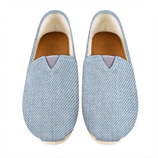 Light Blue Denim Jeans Print Casual Shoes