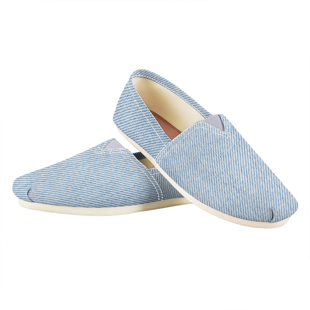 Light Blue Denim Jeans Print Casual Shoes