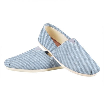 Light Blue Denim Jeans Print Casual Shoes