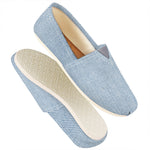Light Blue Denim Jeans Print Casual Shoes