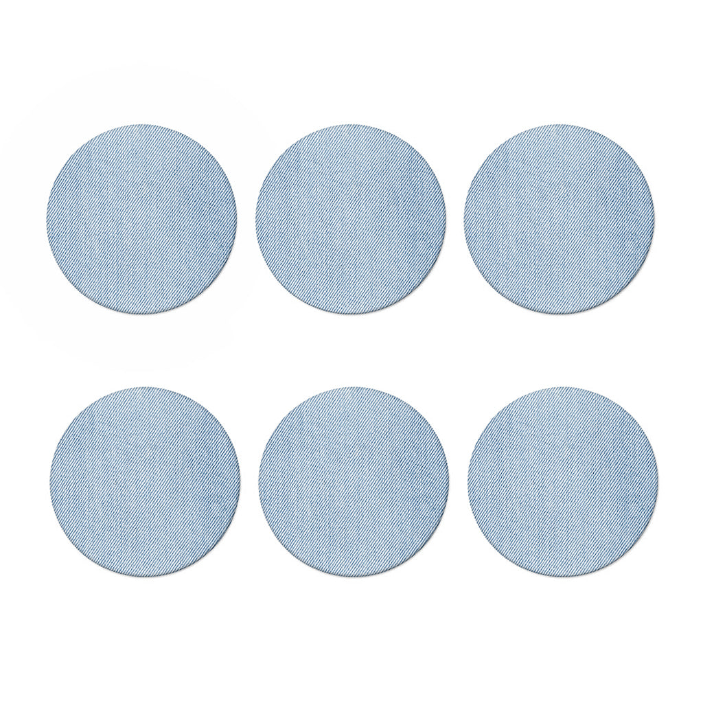 Light Blue Denim Jeans Print Coaster Set