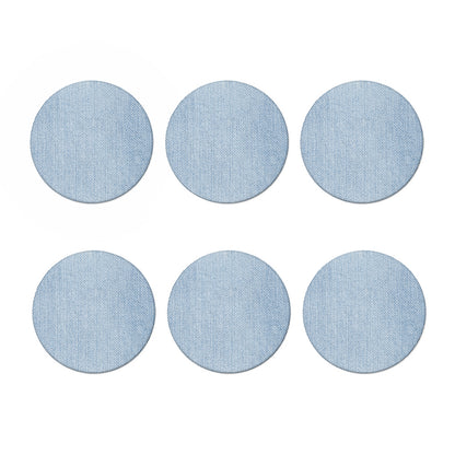 Light Blue Denim Jeans Print Coaster Set
