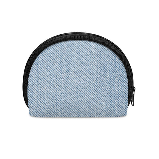 Light Blue Denim Jeans Print Coin Purse