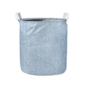 Light Blue Denim Jeans Print Collapsible Laundry Basket