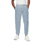 Light Blue Denim Jeans Print Cotton Pants