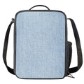 Light Blue Denim Jeans Print Crossbody Lunch Bag