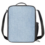 Light Blue Denim Jeans Print Crossbody Lunch Bag