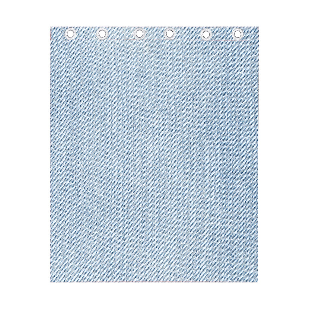 Light Blue Denim Jeans Print Curtain
