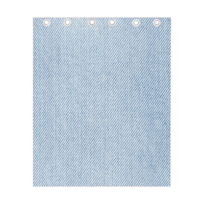 Light Blue Denim Jeans Print Curtain