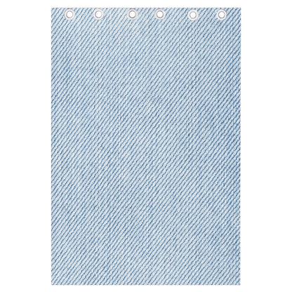 Light Blue Denim Jeans Print Curtain