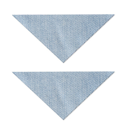 Light Blue Denim Jeans Print Dog Bandana