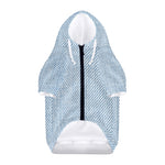 Light Blue Denim Jeans Print Dog Zip Up Hoodie