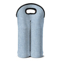 Light Blue Denim Jeans Print Double Neoprene Wine Tote