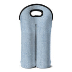 Light Blue Denim Jeans Print Double Neoprene Wine Tote
