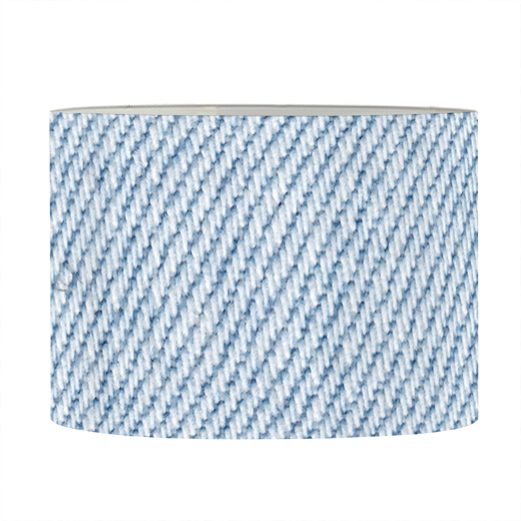 Light Blue Denim Jeans Print Drum Lamp Shade