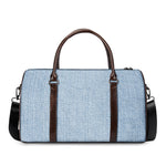 Light Blue Denim Jeans Print Duffle Bag