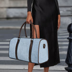 Light Blue Denim Jeans Print Duffle Bag